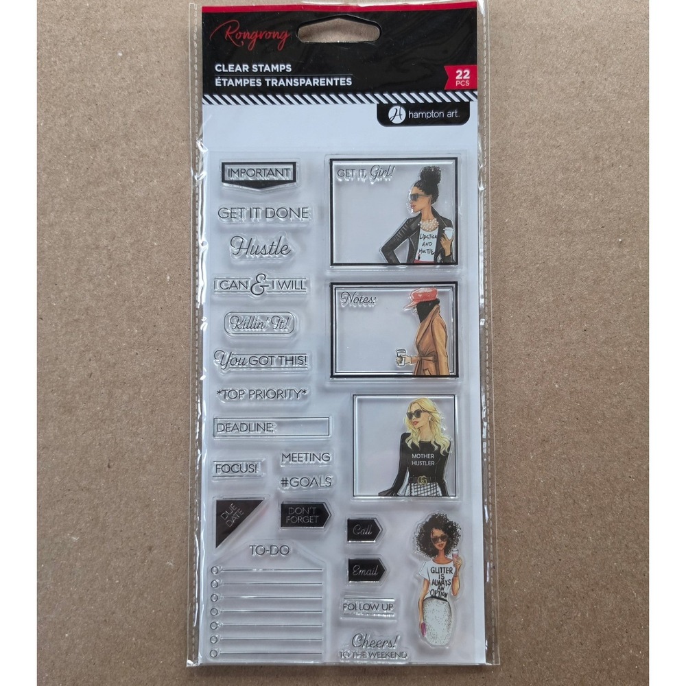 RongRong Clear Stamp Set - by Hampton Art - Planner To Do Task List